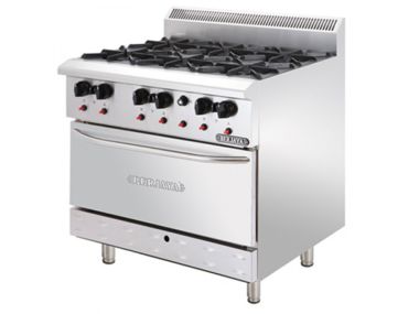 Bếp Âu 6 họng có lò nướng DRO6-17